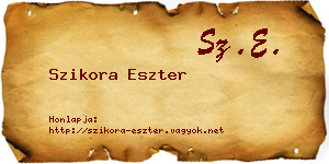 Szikora Eszter névjegykártya